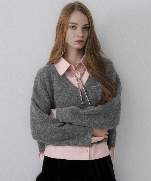 HARE（ハレ）の「シャツドッキングVネックニット(HARE)（ニット