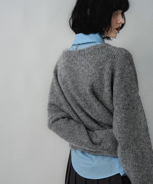 【値下げ日曜まで】ニット セーター シャツドッキングVネックニット(HARE) シャツドッキングVネックニット(HARE)（ニット/セーター）｜HARE（ハレ