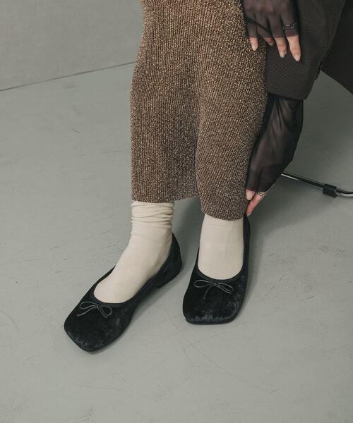 reppetto IENA ベロア バレエシューズ ブラック repetto（レペット） 【NEW SIZE】repetto バレエシューズ Lou