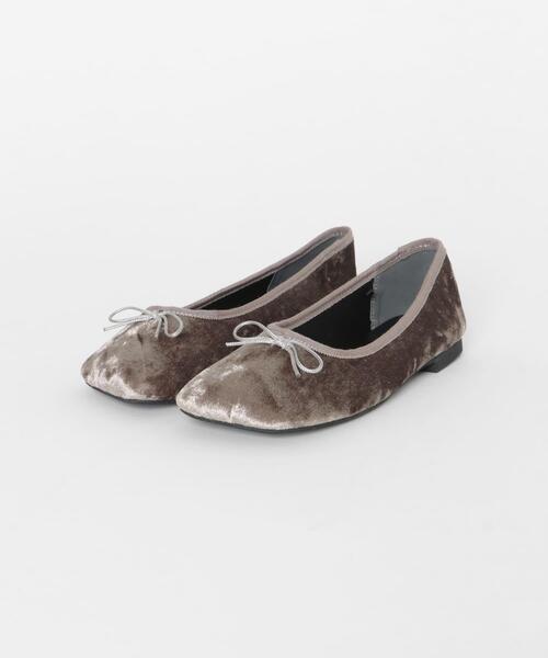 SENSE OF PLACE by URBAN RESEARCH（センスオブプレイスバイアーバンリサーチ）の「ベロアスクエアフラットシューズ（バレエシューズ・レディース・ブラウン/ブラック/グレー・LARGE/SMALL/MEDIUM）」の21枚目の写真