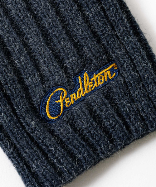 PENDLETON（ペンドルトン）の「【PENDLETON / ペンドルトン】PDT-LOGO WPN KNIT GLOVE / ロゴ ニットグローブ（手袋・メンズ・チャコールグレー/ブラウン・フリー）」の8枚目の写真