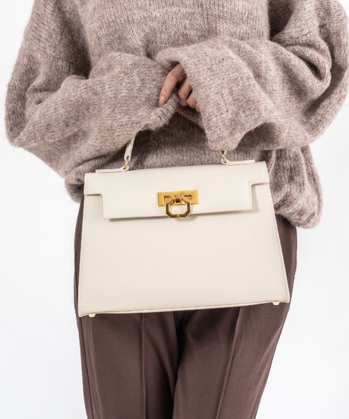 CARBOTTI/カルボッティ】2WAY レザー ハンドバッグ ショルダーバッグ