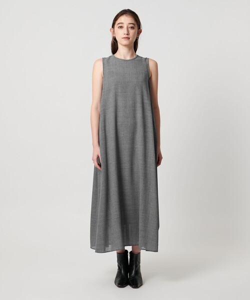 UNITED ARROWS(ユナイテッドアローズ)の「ツイル ビエラ プリーツ ワンピース ‐ウォッシャブル‐(ワンピース・レディース・ブラック/ダークグレー・FREE)」の8枚目の写真