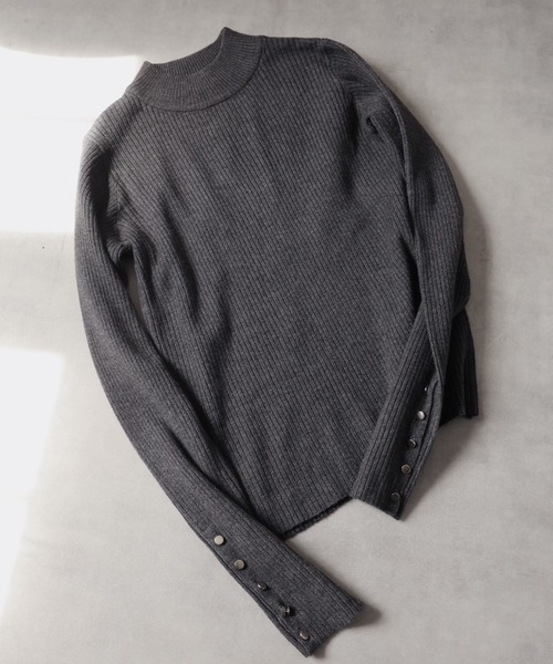 Ulysses（ユリシス）の「12G袖口ボタンタートルリブニットプルオーバー（ニット/セーター・レディース・アイボリー/杢グレー/チャコール/ブラウン/ボルドー/ブラック・M）」の19枚目の写真