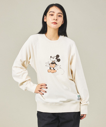 【MICKEY × DISCUS ATHLETIC / ミッキー × ディスカス アスレチック】コラボ プリント裏毛クルースウェット / 5487-6670 / ユニセックス