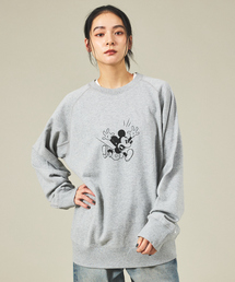 【MICKEY × DISCUS ATHLETIC / ミッキー × ディスカス アスレチック】コラボ プリント裏毛クルースウェット / 5487-6670 / ユニセックス
