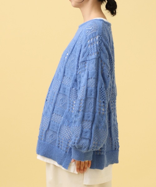 セール】【産前・産後対応】マタニティ／ふわふわ編み柄ニット 591800