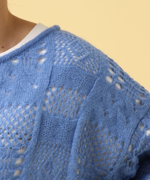 セール】【産前・産後対応】マタニティ／ふわふわ編み柄ニット 591800