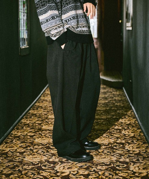 niko and...(ニコアンド)の「ワイドグルカスラックス(スラックス・メンズ・グレー/ブラック/ブラウン/オリーブ・MEDIUM/LARGE)」の2枚目の写真