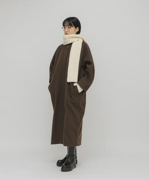 KBF（ケイビーエフ）の「リブニットマフラー（マフラー・レディース・ブラウン/アイボリー/ライトブルー・ONE）」の9枚目の写真