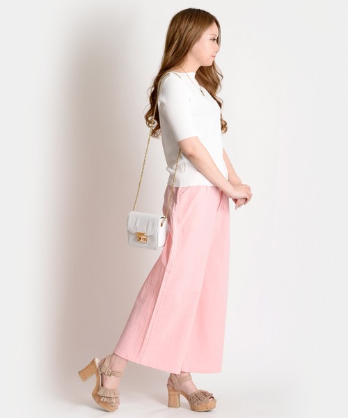 MARAI（マーライ）の「ワイドパンツ（その他パンツ・レディース・アイボリー/ブラック/カーキ/サックスブルー/グレー/ブルー/ホワイト/ピンク/ブラウン/レッド/イエロー/ネイビー・FREE）」の11枚目の写真
