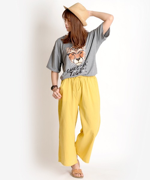 MARAI（マーライ）の「ワイドパンツ（その他パンツ・レディース・アイボリー/ブラック/カーキ/サックスブルー/グレー/ブルー/ホワイト/ピンク/ブラウン/レッド/イエロー/ネイビー・FREE）」の10枚目の写真