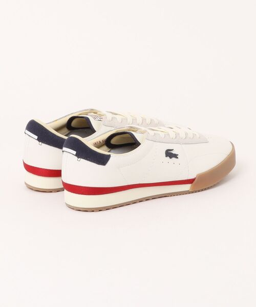 LACOSTE(ラコステ)の「LACOSTE ラコステ AURA 225 7 SMA メンズレザースニーカー(オーラ2257SMA)(スニーカー・メンズ・ホワイト×レッド・26.5cm/27.0cm/28.0cm/26.0cm/25.5cm)」の3枚目の写真