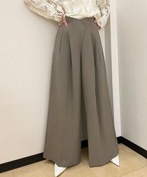 カシュクール タック ワイドパンツ 冬 レディース 秋 秋冬