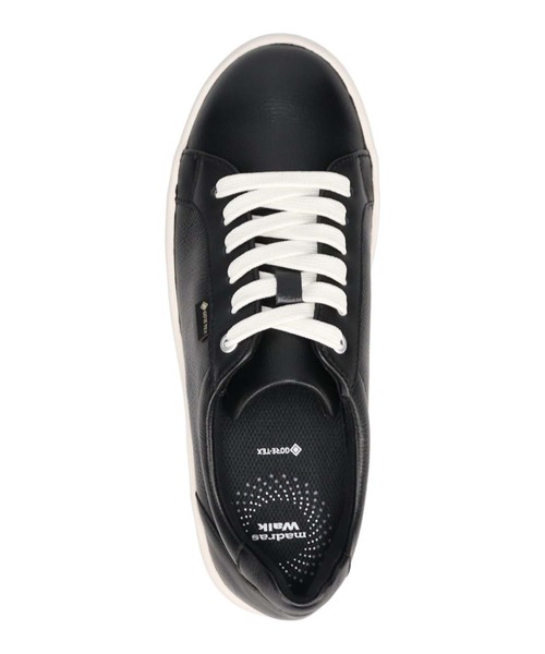 madras Walk(マドラスウォーク)の「【GORE-TEX】マドラスウォーク madras Walk 足馴染みの良い革にグレードアップ 旅行に最適 コートレザースニーカー MWL1022(スニーカー・レディース・ブラック/ホワイト・22.5cm/23cm/23.5cm/24cm/24.5cm)」の6枚目の写真