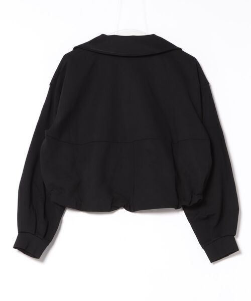 STYLEBLOCK（スタイルブロック）の「カットダンボールポロカラーバックフォルムプルオーバー（Tシャツ/カットソー・レディース・ネイビー/ブラック/グレー/チャコールグレー・M）」の5枚目の写真