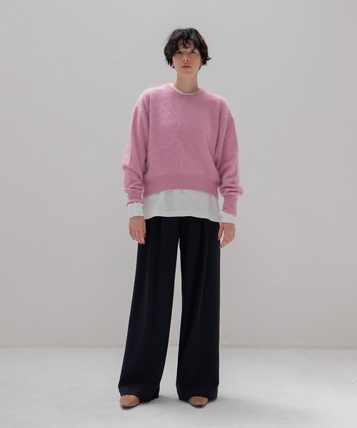 DRESSLAVE(ドレスレイブ)の「back brush 2tuck trousers(裏起毛2タックパンツ)(スラックス・レディース・ホワイト/ネイビー/チャコールグレー・36/38)」の8枚目の写真