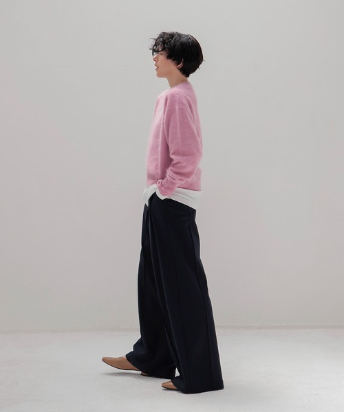 DRESSLAVE(ドレスレイブ)の「back brush 2tuck trousers(裏起毛2タックパンツ)(スラックス・レディース・ホワイト/ネイビー/チャコールグレー・36/38)」の9枚目の写真