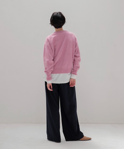 DRESSLAVE(ドレスレイブ)の「back brush 2tuck trousers(裏起毛2タックパンツ)(スラックス・レディース・ホワイト/ネイビー/チャコールグレー・36/38)」の10枚目の写真
