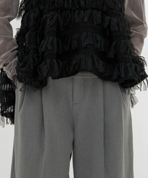 DRESSLAVE(ドレスレイブ)の「back brush 2tuck trousers(裏起毛2タックパンツ)(スラックス・レディース・ホワイト/ネイビー/チャコールグレー・36/38)」の16枚目の写真