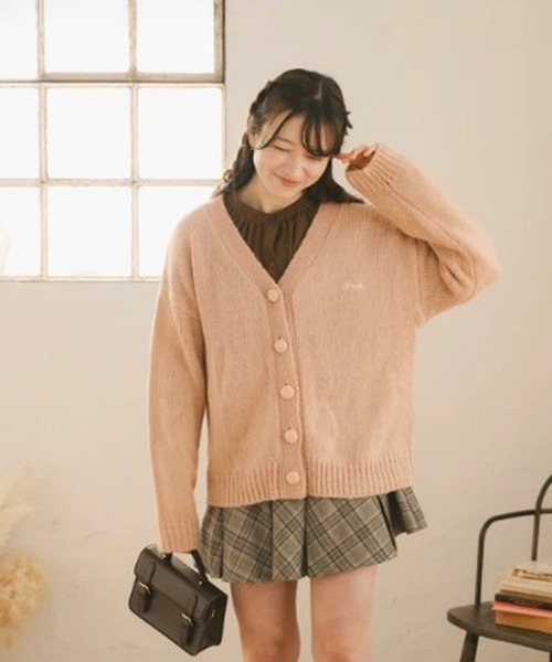 amr.(アムレ)の「オリジナルロゴカーディガン(カーディガン/ボレロ・レディース・ピンク・FREE)」の13枚目の写真