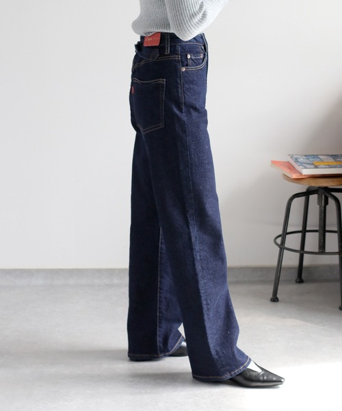 cepo（セポ）の「【美脚＆細見えシルエット♪】ハイスタンダードストレートデニム（デニムパンツ・レディース・ブルー系1/ワンウォッシュ/ブルー系2・S/M/L）」の12枚目の写真