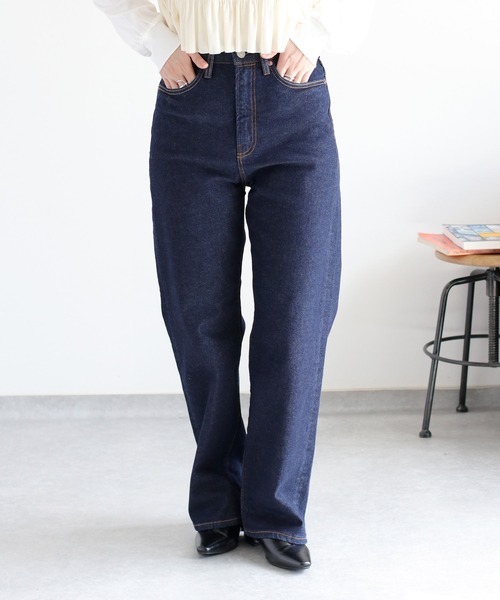 cepo（セポ）の「【美脚＆細見えシルエット♪】ハイスタンダードストレートデニム（デニムパンツ・レディース・ブルー系1/ワンウォッシュ/ブルー系2・S/M/L）」の15枚目の写真
