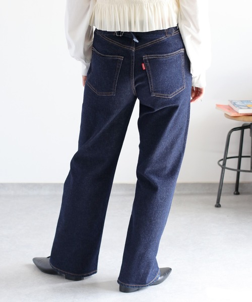 cepo（セポ）の「【美脚＆細見えシルエット♪】ハイスタンダードストレートデニム（デニムパンツ・レディース・ブルー系1/ワンウォッシュ/ブルー系2・S/M/L）」の16枚目の写真