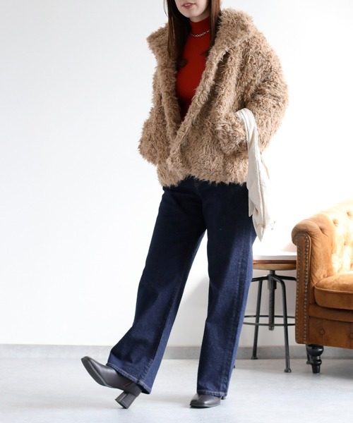 cepo（セポ）の「【美脚＆細見えシルエット♪】ハイスタンダードストレートデニム（デニムパンツ・レディース・ブルー系1/ワンウォッシュ/ブルー系2・S/M/L）」の19枚目の写真