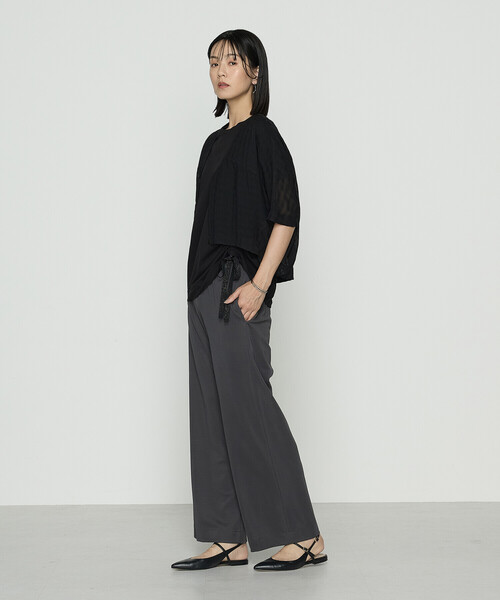 Gabardine K.T(ギャバジンケーティー)の「ハイテンションポンチ ワイドパンツ(その他パンツ・レディース・ブラック/カーキ/グレー・9号/11号/7号)」の6枚目の写真