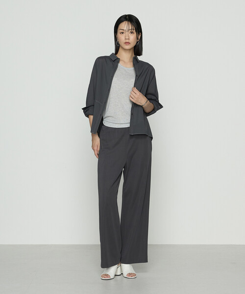 Gabardine K.T(ギャバジンケーティー)の「ハイテンションポンチ ワイドパンツ(その他パンツ・レディース・ブラック/カーキ/グレー・9号/11号/7号)」の9枚目の写真