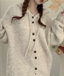 BLANC FICELLE（ブランフィセル）の「ダブルボタン　ニット　パーカー（パーカー）」
