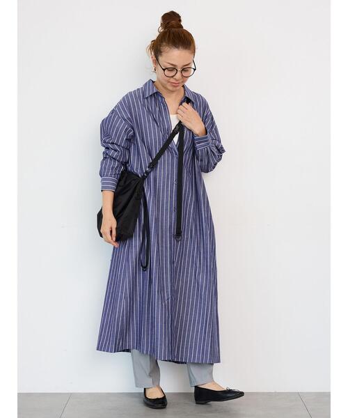 Lugnoncure（ルノンキュール）の「刺繍入りアソートシャツワンピース《2025autumn catalog item》（ワンピース・レディース・ネイビー/ベージュ/ブラック・F）」の7枚目の写真