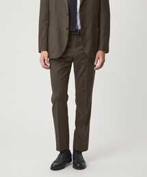 スラックス（ブラウン/茶色系・チェック柄）ファッション通販