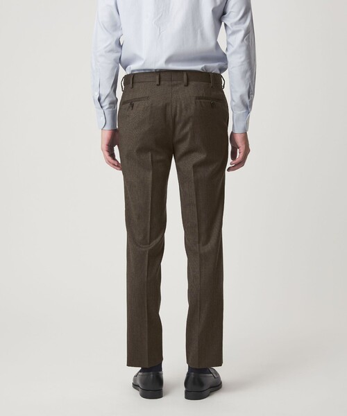 green label relaxing（グリーンレーベルリラクシング）の「GLR CLOTH フラノ柄 アジャスター スラックス -ストレッチ-（スラックス・メンズ・ダークグレー/ダークブラウン・XL/S/M/L）」の8枚目の写真