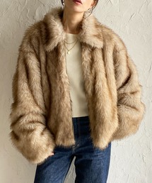 She's Closet（シーズクローゼット）の「ショート丈襟付きフロントジップフェイクファーコート（その他アウター）」