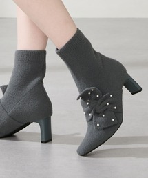 ORiental TRaffic | パール リボン ニット ブーツ /56405(ブーツ)