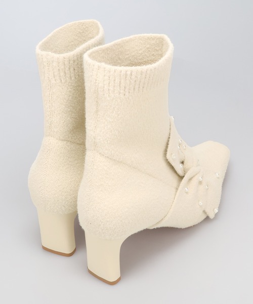 ORiental TRaffic（オリエンタルトラフィック）の「パール リボン ニット ブーツ /56405（ブーツ・レディース・ベージュ/グレー・LL/L/M/S）」の21枚目の写真