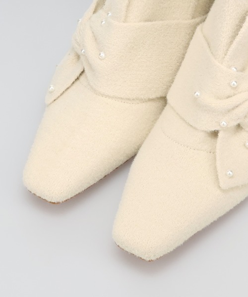 ORiental TRaffic（オリエンタルトラフィック）の「パール リボン ニット ブーツ /56405（ブーツ・レディース・ベージュ/グレー・LL/L/M/S）」の22枚目の写真