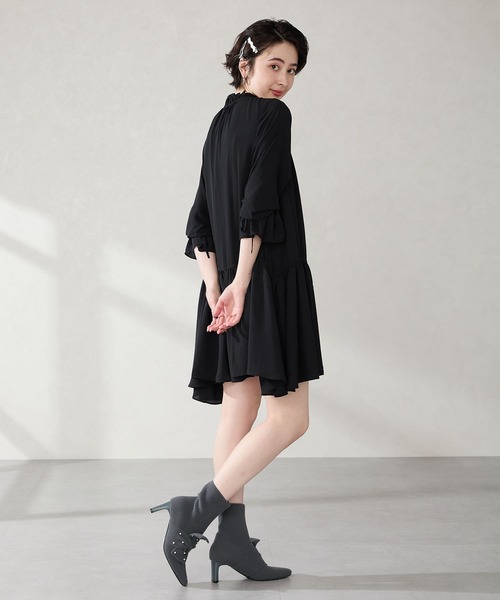 ORiental TRaffic（オリエンタルトラフィック）の「パール リボン ニット ブーツ /56405（ブーツ・レディース・ベージュ/グレー・LL/L/M/S）」の10枚目の写真