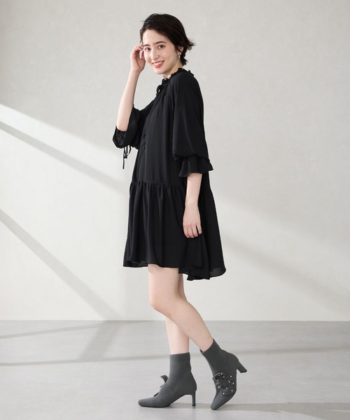 ORiental TRaffic（オリエンタルトラフィック）の「パール リボン ニット ブーツ /56405（ブーツ・レディース・ベージュ/グレー・LL/L/M/S）」の12枚目の写真