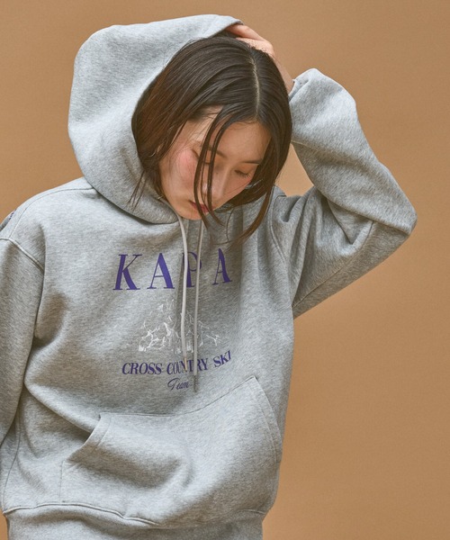 Kappa(カッパ)の「≪Kappa×and ST ウェルネスクラブ≫Ski Teamデザインパーカー (ユニセックス)(スウェット・レディース・ネイビー/グレー・SMALL/MEDIUM/LARGE)」の7枚目の写真