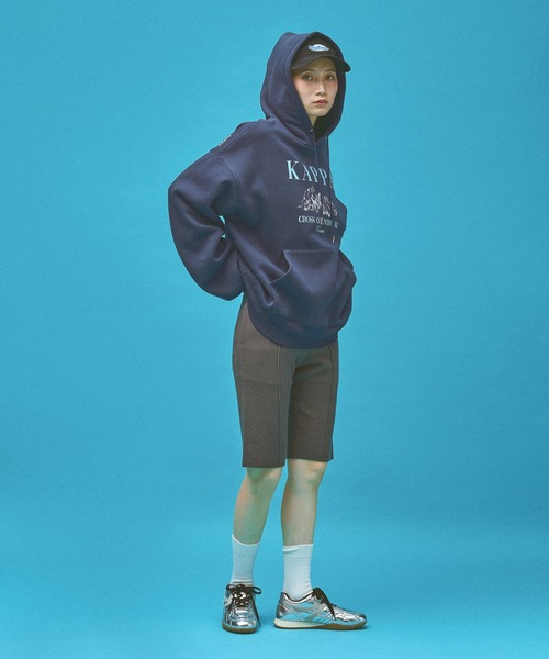 Kappa(カッパ)の「≪Kappa×and ST ウェルネスクラブ≫Ski Teamデザインパーカー (ユニセックス)(スウェット・レディース・ネイビー/グレー・SMALL/MEDIUM/LARGE)」の16枚目の写真