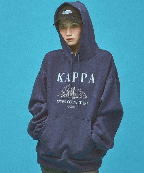 Kappa(カッパ)の「≪Kappa×and ST ウェルネスクラブ≫Ski Teamデザインパーカー (ユニセックス)(スウェット・レディース・ネイビー/グレー・SMALL/MEDIUM/LARGE)」の17枚目の写真