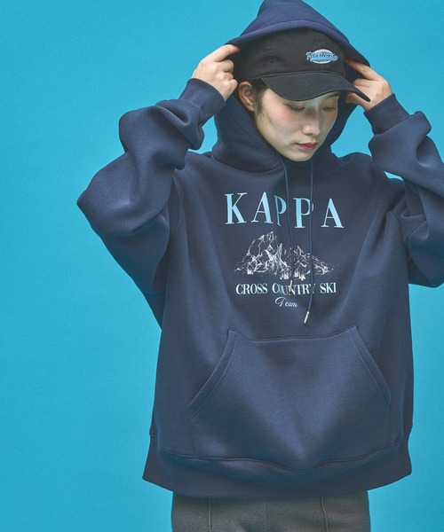 Kappa(カッパ)の「≪Kappa×and ST ウェルネスクラブ≫Ski Teamデザインパーカー (ユニセックス)(スウェット・レディース・ネイビー/グレー・SMALL/MEDIUM/LARGE)」の18枚目の写真