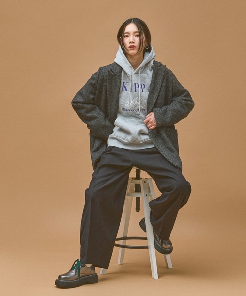 Kappa(カッパ)の「≪Kappa×and ST ウェルネスクラブ≫Ski Teamデザインパーカー (ユニセックス)(スウェット・レディース・ネイビー/グレー・SMALL/MEDIUM/LARGE)」の11枚目の写真