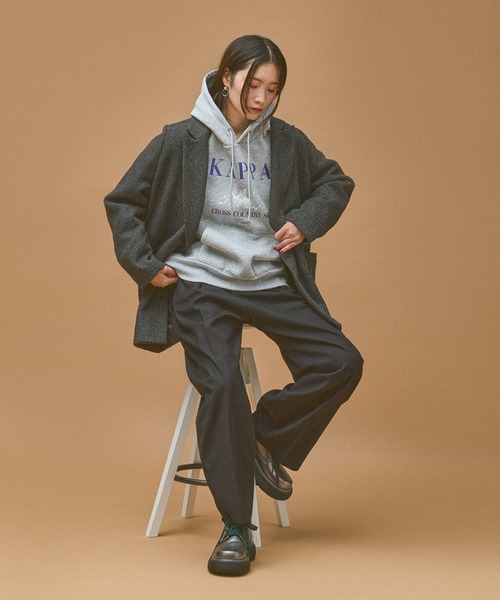 Kappa(カッパ)の「≪Kappa×and ST ウェルネスクラブ≫Ski Teamデザインパーカー (ユニセックス)(スウェット・レディース・ネイビー/グレー・SMALL/MEDIUM/LARGE)」の12枚目の写真
