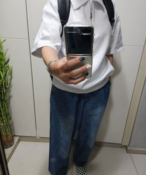 DIMITRI BLACK(ディミトリブラック)の「ASI エッセンシャル ワンタック ワイドデニムパンツ_インディゴ(デニムパンツ・レディース・その他・XX-LARGE/SMALL/MEDIUM/LARGE/X-LARGE)」の12枚目の写真