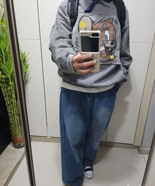 DIMITRI BLACK(ディミトリブラック)の「ASI エッセンシャル ワンタック ワイドデニムパンツ_インディゴ(デニムパンツ・レディース・その他・XX-LARGE/SMALL/MEDIUM/LARGE/X-LARGE)」の13枚目の写真