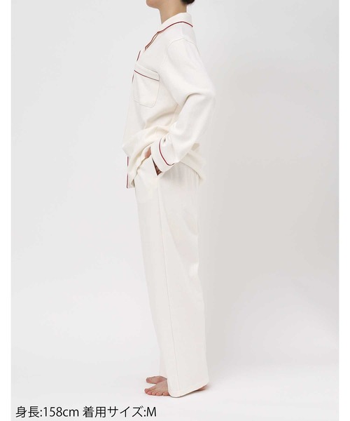 une nana cool（ウンナナクール）の「綿100%のフライスパジャマ MADE WITH LIBERTY FABRIC（ルームウェア/パジャマ・レディース・ホワイト/ブラウン/チャコールグレー/クリアブラック/ネイビー/グレー・L/M）」の8枚目の写真